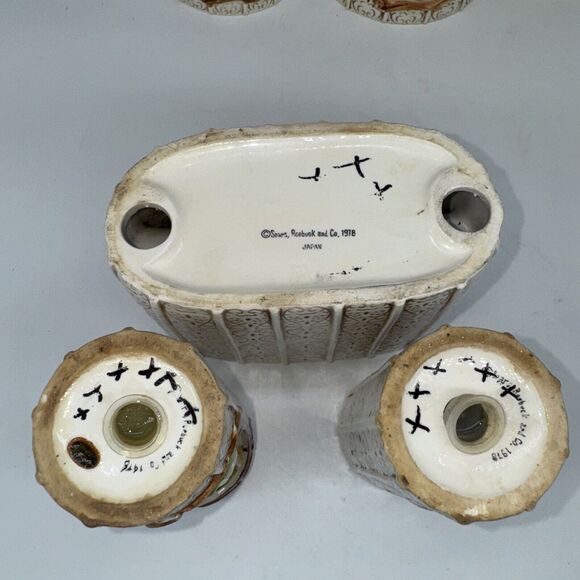 Sears Roebuck '78 Country Coordinates Canisters Salt N Pepper Napkin Holder SET - Picture 2 of 13